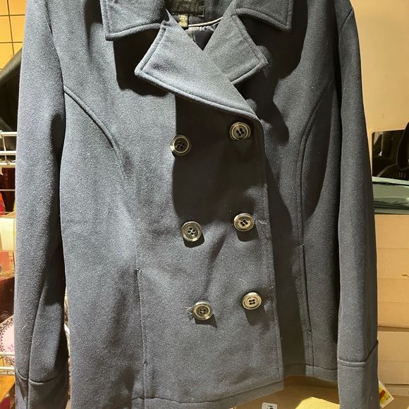 Celebrity Pink Women's Double Breasted  Pea-Coat Size XXL, Midnight Navy - Picture 2 of 8